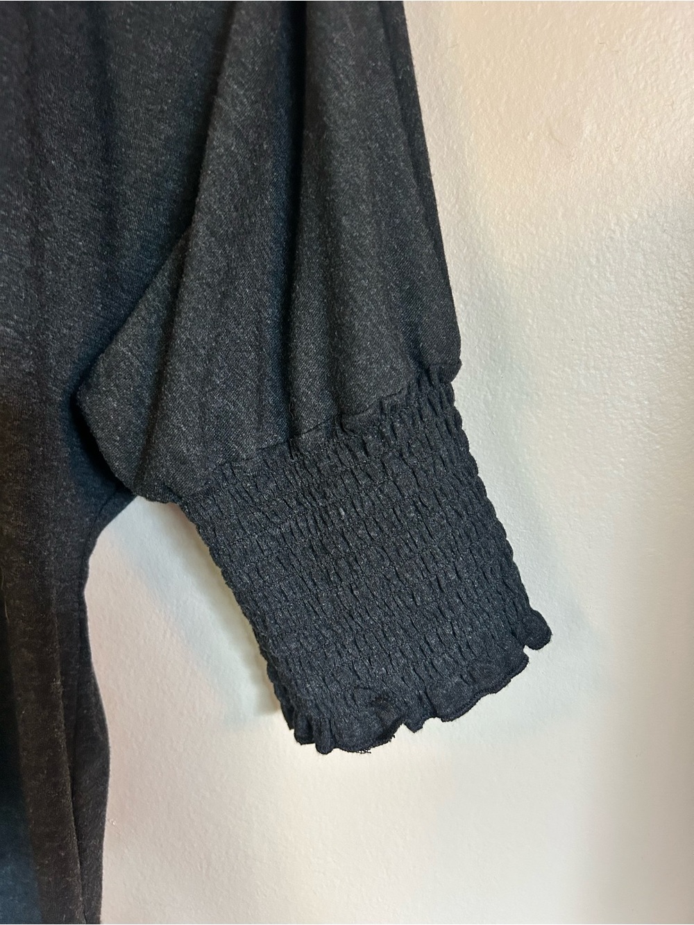 Charcoal Gray Puff-Sleeve Knit Top - Women - Picture 2 of 4
